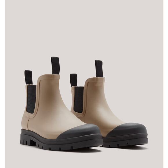 NEW Everlane The Rain Boot In Stone Ankle Length Size 5 - Picture 1 of 11